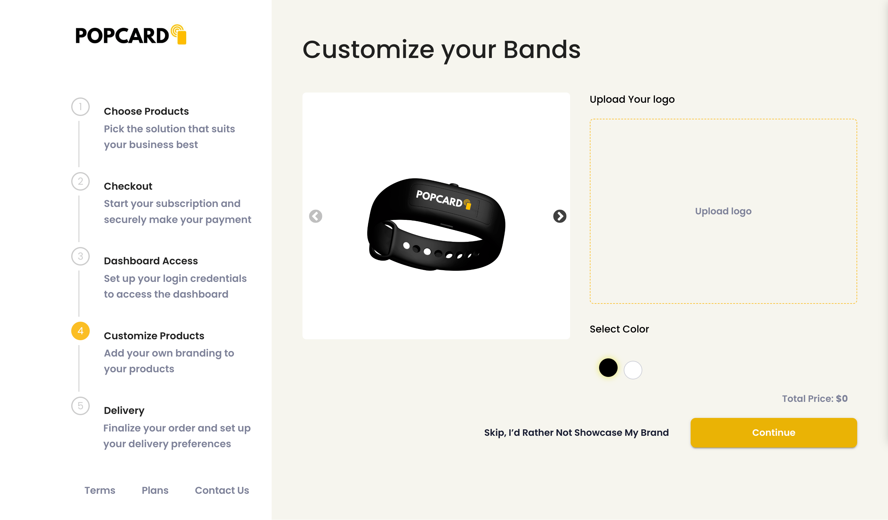 Popcard Band Customization