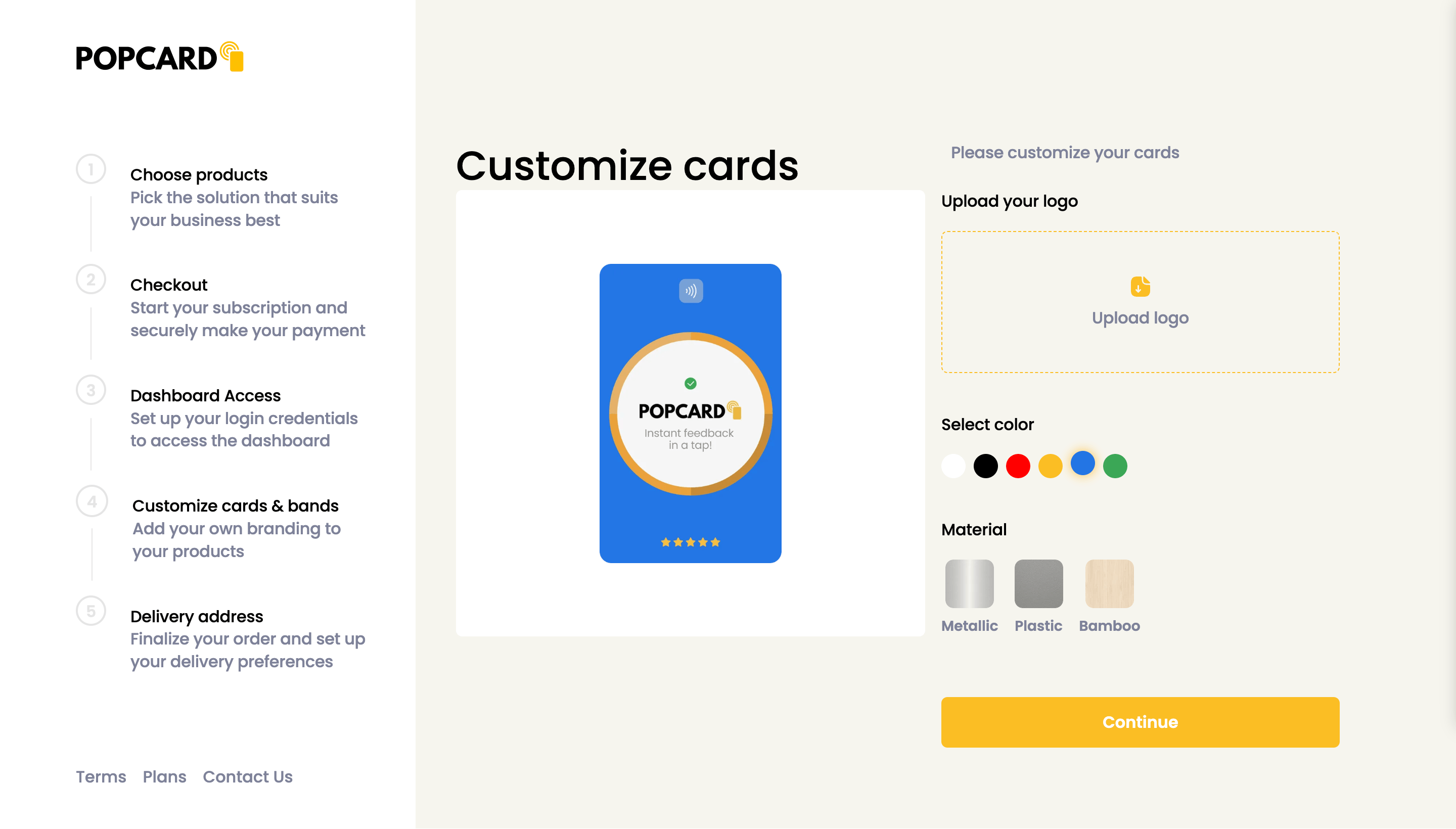 Popcard Card Customization